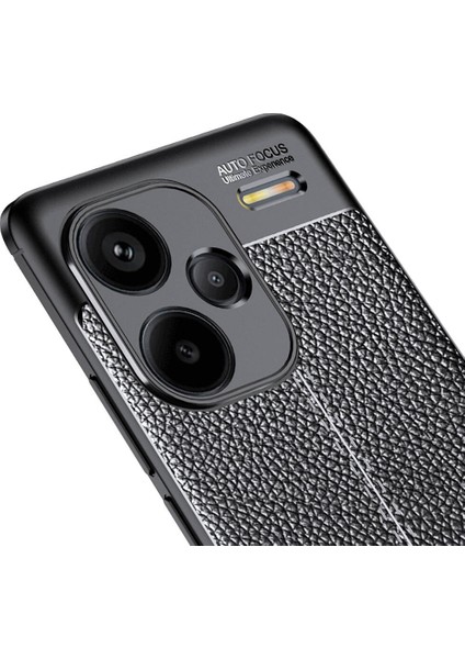 Xiaomi Redmi Note 13 Poro Plus 5g Kılıf Niss Deri Desen Silikon