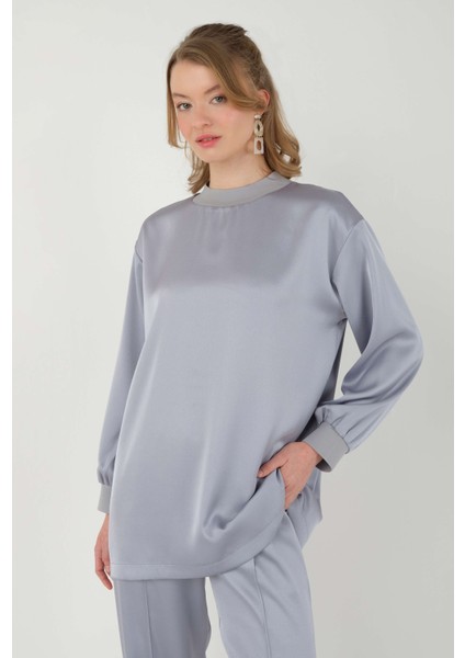 Ribanalı Saten Takım Gri fırsatları