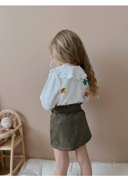 Yigit Butik Çiçek Desenli Etekli Kız Çocuk Takım