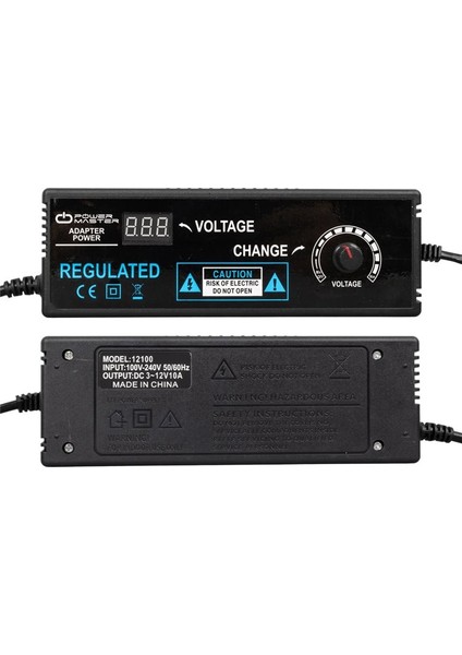 Ayarlı Göstergeli Adaptör 3-12 Volt 10 Amper 22380