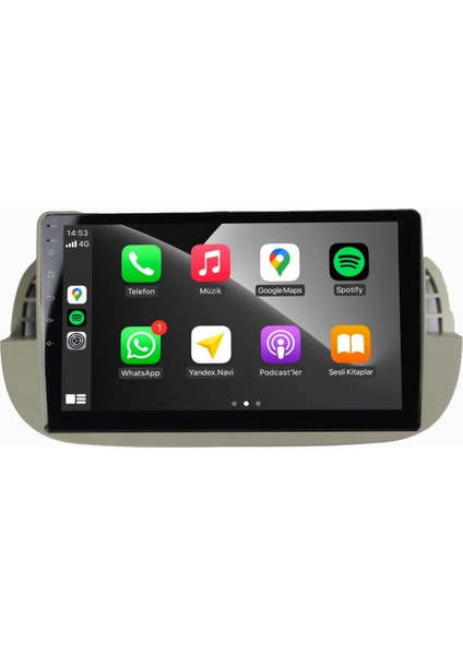 Fiat 500C Android Carplay Multimedya 2011-2015 6gb Ram + 128GB Hafıza + 8 Çekirdek