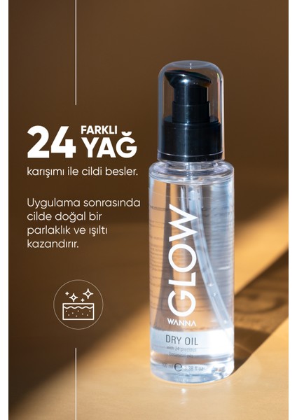 Wanna Glow Nemlendirici ve Yenileyici Masaj Yağı 100 ml