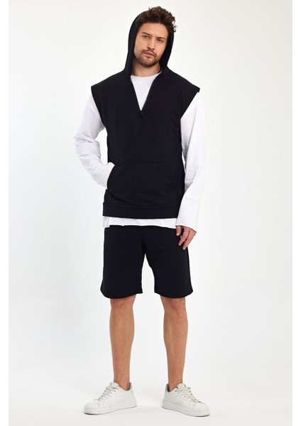 Kapşonlu Sıfır Kol Polar 2 Iplik Kanguru Cepli fiyatları