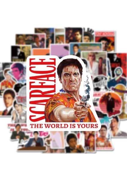 Scarface Defter Suluk Laptop Notebook Tablet Telefon Kılıf Sticker Seti