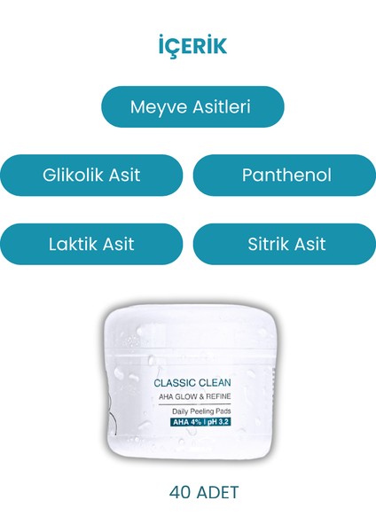 Classic Clean Aha'lı Bakım Padleri