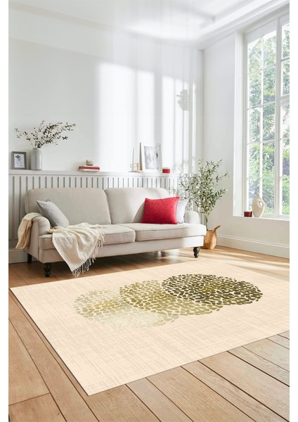 Dijital Baskılı Kaymaz Taban Yıkanabilir Modern Yolluk Mutfak Salon Halısı Modern-01-Krem fırsatları