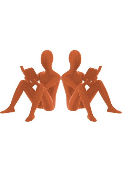 Tasarım Kitap Tutucu-Mimarı Kitap Tutucu- Sanatsal Kitap Desteği- Modern Kitap Tutucu- Turuncu