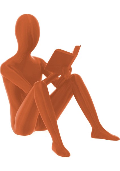 Tasarım Kitap Tutucu-Mimarı Kitap Tutucu- Sanatsal Kitap Desteği- Modern Kitap Tutucu- Turuncu