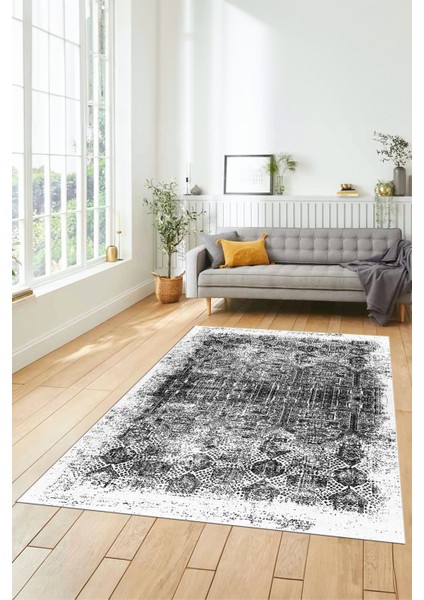 Dijital Baskılı Kaymaz Taban Yıkanabilir Sade Modern Yolluk Mutfak Salon Halısı Modern-04-Beyaz indirimleri
