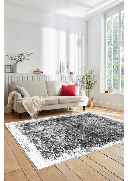 Dijital Baskılı Kaymaz Taban Yıkanabilir Sade Modern Yolluk Mutfak Salon Halısı Modern-04-Beyaz fırsatları