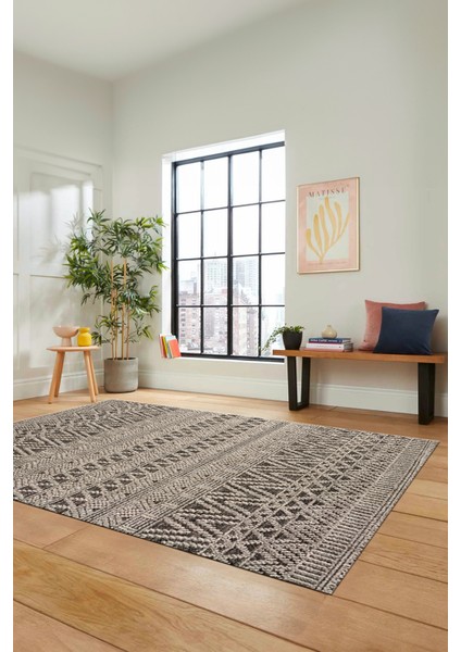 Kilim Desen Özel Tasarım Dijital Kaymaz Yıkanabilir Yolluk Mutfak Salon Halısı Modern-86-Krem indirimleri
