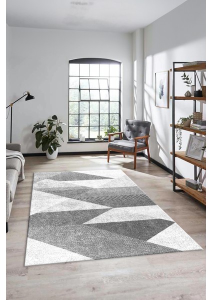 Baskılı Kaymaz Yıkanabilir Modern Koridor Halısı Mutfak Halısı Salon Halısı Modern-54-Beyaz fırsatları