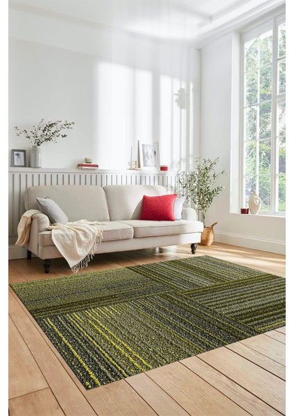 3D Modern Kilim Desen Dijital Kaymaz Yıkanabilir Yolluk Mutfak Salon Halısı Modern-34-Yeşil fiyatları