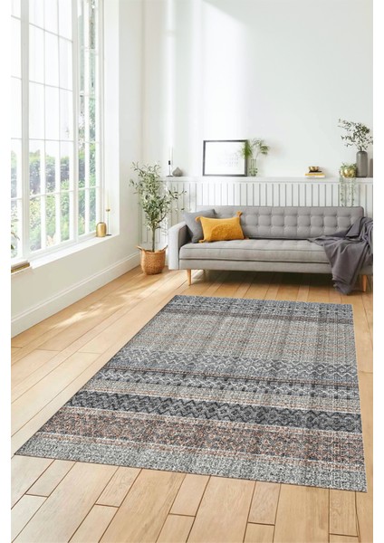 Baskılı Kaymaz Yıkanabilir Şık Kilim Desen Yolluk Mutfak Halısı Salon Halısı Modern-70-Renkli