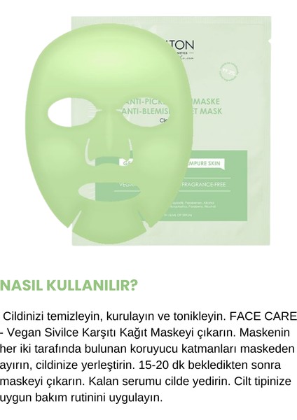 Face Care Kağıt Maske