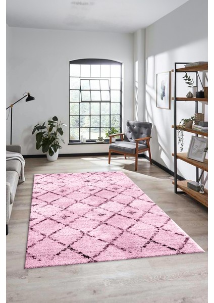 Baskılı Kaymaz Yıkanabilir Kilim Desen Yolluk Mutfak Halısı Salon Halısı Modern-57-Pembe fırsatları