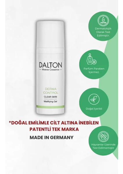 Dalton Marine Cosmetics Derma Control Sebum Dengeleyici Matlaştırıcı Jel