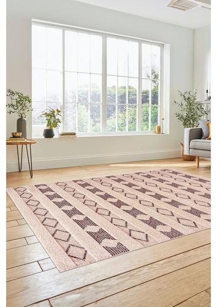 Baskılı Kaymaz Yıkanabilir Kilim Desen Yolluk Mutfak Halısı Salon Halısı Modern-64-Bordo fiyatları