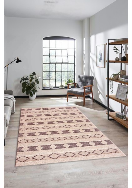 Baskılı Kaymaz Yıkanabilir Kilim Desen Yolluk Mutfak Halısı Salon Halısı Modern-64-Bordo modelleri
