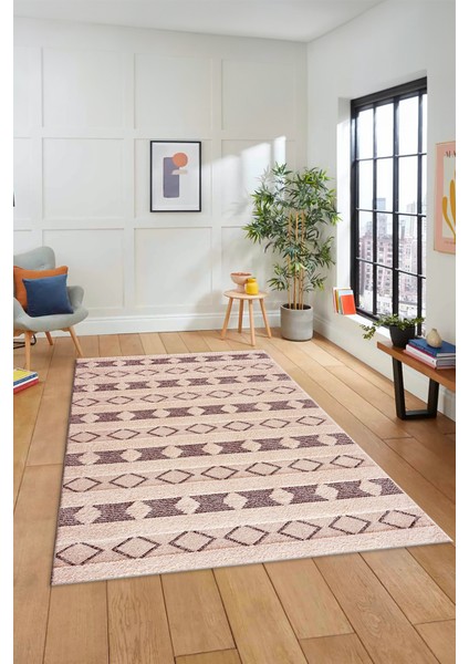 Baskılı Kaymaz Yıkanabilir Kilim Desen Yolluk Mutfak Halısı Salon Halısı Modern-64-Bordo indirimleri