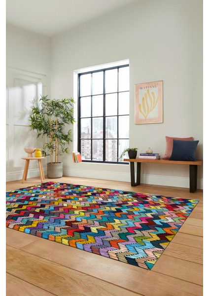 Dijital Baskılı Kaymaz Taban Yıkanabilir Renkli Modern Yolluk Mutfak Salon Halısı Modern-02-Renkli fiyatları