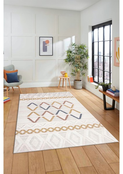 Kilim Desen Modern Tasarım Dijital Kaymaz Yıkanabilir Yolluk Mutfak Salon Halısı Modern-81-Renkli fırsatları