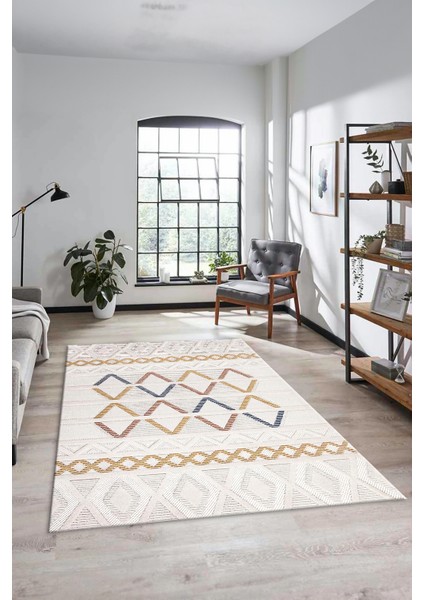 Kilim Desen Modern Tasarım Dijital Kaymaz Yıkanabilir Yolluk Mutfak Salon Halısı Modern-81-Renkli fiyatları