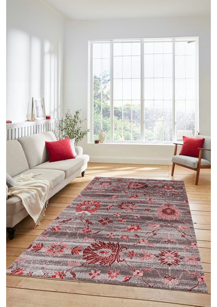 Modern Etnik Desen Dijital Kaymaz Yıkanabilir Yolluk Mutfak Salon Halısı Modern-30-Bordo fiyatları