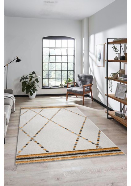 Renkli Modern Kilim Desenli Dijital Kaymaz Yıkanabilir Yolluk Mutfak Salon Halısı Modern-76-Kahve fiyatları