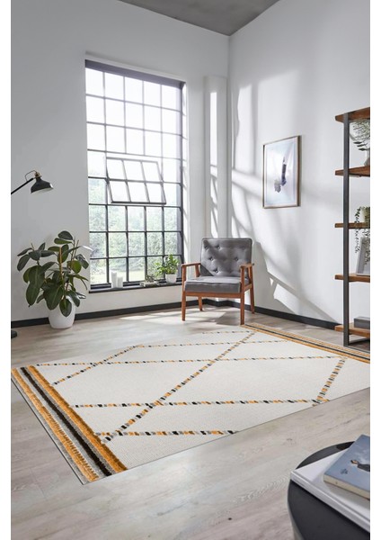 Renkli Modern Kilim Desenli Dijital Kaymaz Yıkanabilir Yolluk Mutfak Salon Halısı Modern-76-Kahve modelleri