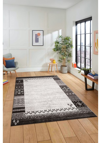 Etnik Baskılı Kaymaz Taban Yıkanabilir Yolluk Mutfak Salon Halısı MODERN-119-VİZON fiyatları