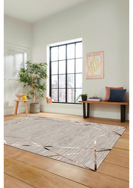 Dijital Dekoratif Kaymaz Taban Yıkanabilir Modern Yolluk Mutfak Salon Halısı Modern-05-Bej fiyatları