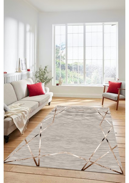 Dijital Dekoratif Kaymaz Taban Yıkanabilir Modern Yolluk Mutfak Salon Halısı Modern-05-Bej modelleri