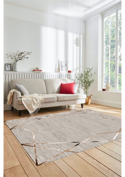 Dijital Dekoratif Kaymaz Taban Yıkanabilir Modern Yolluk Mutfak Salon Halısı Modern-05-Bej fırsatları