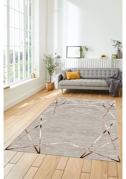 Dijital Dekoratif Kaymaz Taban Yıkanabilir Modern Yolluk Mutfak Salon Halısı Modern-05-Bej indirimleri