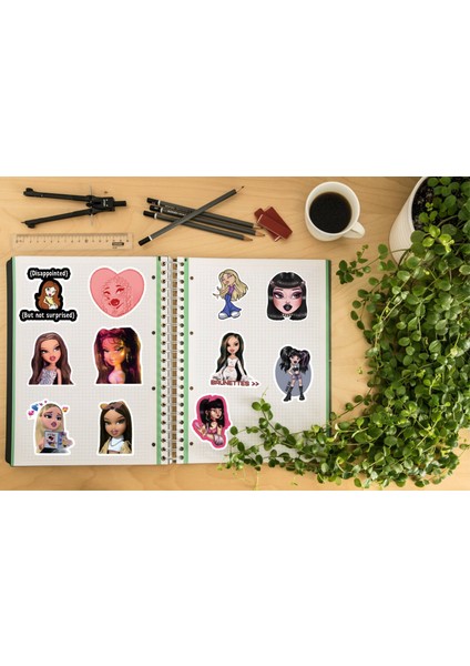Bratz Girl Defter Suluk Laptop Notebook Tablet Telefon Kılıf Sticker Seti modelleri