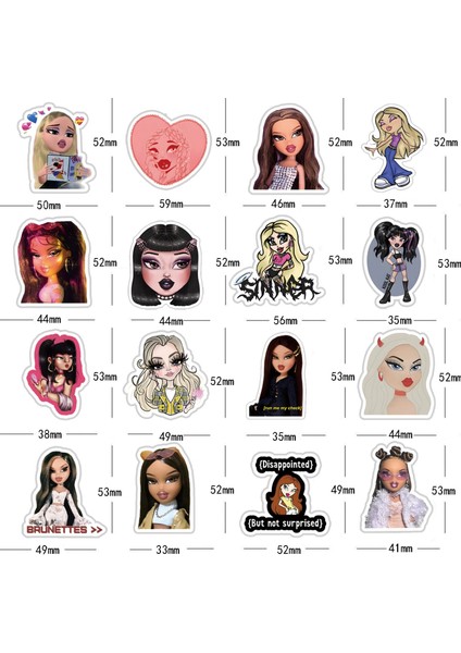Bratz Girl Defter Suluk Laptop Notebook Tablet Telefon Kılıf Sticker Seti fırsatları