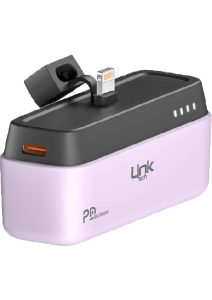 Linktech ML05 5000 Mah Lightning Dock Stant Hızlı Mini Powerbank