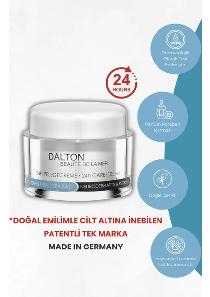 Dalton Marine Cosmetics Jordan Dead Sea Salt Atopik Dermatit Sedef Egzama 24S Bakım Kremi