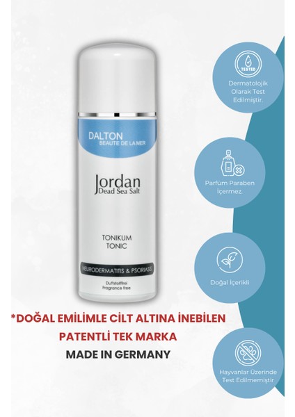 Jordan Dead Sea Salt Atopik Dermatit Sedef Egzama Sakinleştirici Tonik