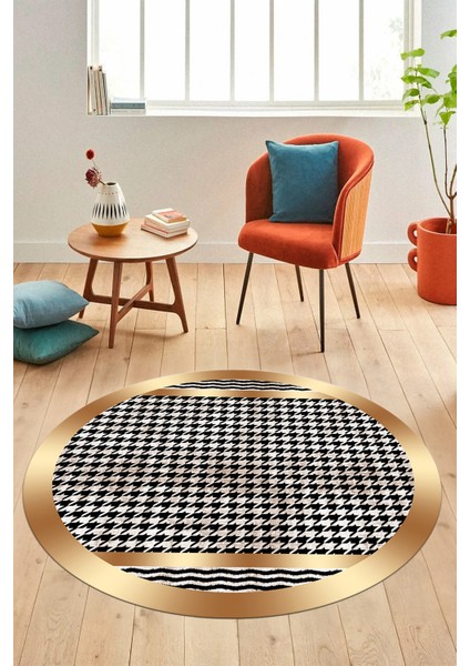 Baskılı Ince Kaymaz Taban Yıkanabilir Sade Modern Mutfak Yuvarlak Salon Halısı Y-Modern-10-Krem modelleri