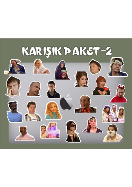 Karışık Mix Paket 2 Laptop Notebook Telefon Kılıfı Sticker Paketi