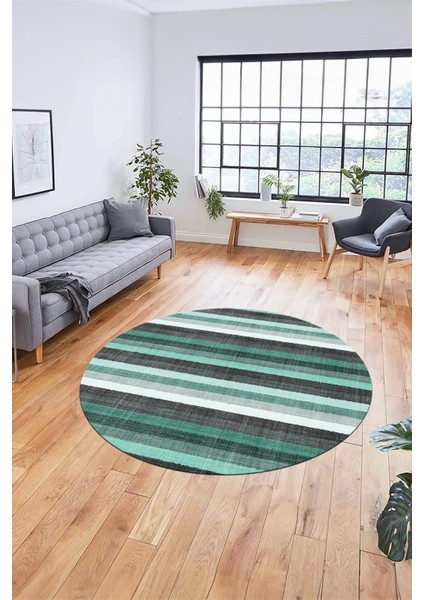 Modern Kilim Desen Dijital Kaymaz Yıkanabilir Yuvarlak Mutfak Salon Halısı Y-Modern-25-Yurkuaz fırsatları