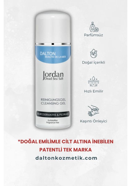 Jordan Dead Sea Salt Atopik Dermatit Sedef Egzama Temizleme Jeli