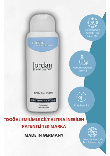 Dalton Marine Cosmetics Jordan Dead Sea Salt Atopik Dermatit Sedef Egzama Vücut Emülsiyonu