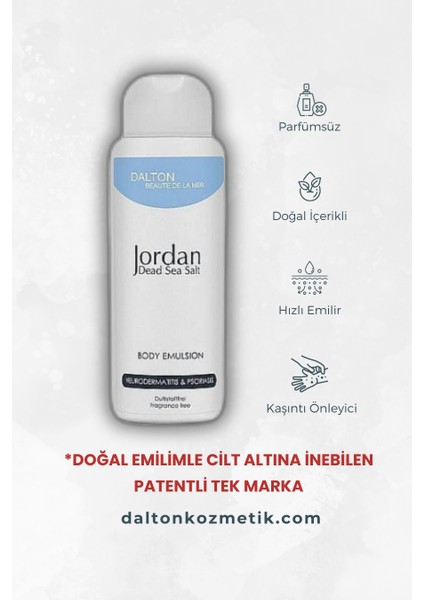 Jordan Dead Sea Salt Atopik Dermatit Sedef Egzama Vücut Emülsiyonu