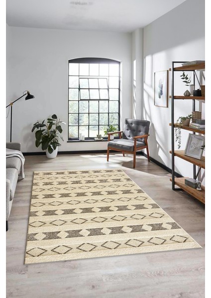 Baskılı Kaymaz Yıkanabilir Kilim Desen Yolluk Mutfak Halısı Salon Halısı Modern-64-Kahve modelleri