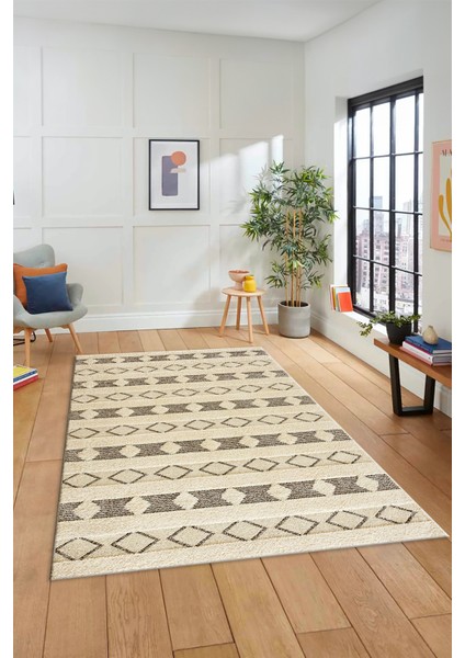 Baskılı Kaymaz Yıkanabilir Kilim Desen Yolluk Mutfak Halısı Salon Halısı Modern-64-Kahve indirimleri