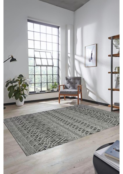 Kilim Desen Özel Tasarım Dijital Kaymaz Yıkanabilir Yolluk Mutfak Salon Halısı Modern-86-Gri modelleri