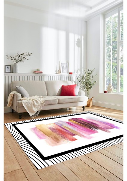 Renkli Modern Desenli Dijital Kaymaz Yıkanabilir Yolluk Mutfak Salon Halısı Modern-22-Renkli modelleri